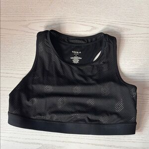 Torrid Black Skull Print Racerback Sports Bra